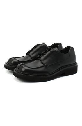 Мужские кожаные дерби PRADA черного цвета по цене 75000 руб., арт. 2EG311-248-F0002 | Фото 1 Мужские кожаные дерби PRADA черного цвета, арт. 2EG311-248-F0002 | Фото 1