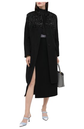 Женское шерстяное пальто PRADA черного цвета по цене 520000 руб., арт. P670NR-1X8G-F0806-202 | Фото 2 Женское шерстяное пальто PRADA черного цвета, арт. P670NR-1X8G-F0806-202 | Фото 2