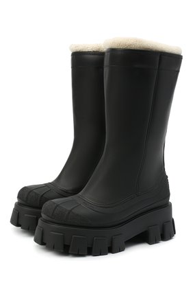 Женские кожаные сапоги monolith PRADA черного цвета по цене 105000 руб., арт. 1W380M-3A6N-F0889-ZF55 | Фото 1 Женские кожаные сапоги monolith PRADA черного цвета, арт. 1W380M-3A6N-F0889-ZF55 | Фото 1