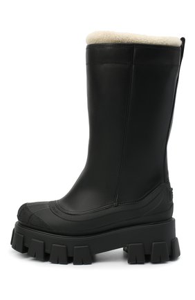 Женские кожаные сапоги monolith PRADA черного цвета по цене 105000 руб., арт. 1W380M-3A6N-F0889-ZF55 | Фото 2 Женские кожаные сапоги monolith PRADA черного цвета, арт. 1W380M-3A6N-F0889-ZF55 | Фото 2