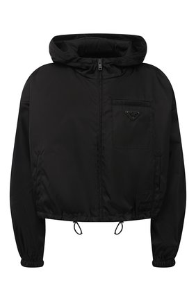 Женская ветровка PRADA черного цвета по цене 130000 руб., арт. 29X900-1YFL-F0002-202 | Фото 1 Женская ветровка PRADA черного цвета, арт. 29X900-1YFL-F0002-202 | Фото 1
