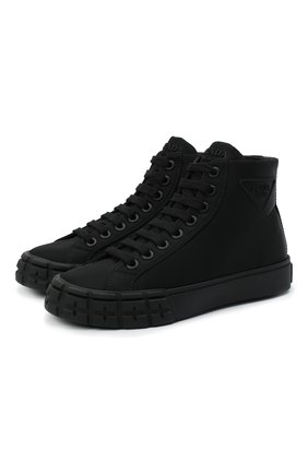 Женские текстильные кеды prada wheel PRADA черного цвета по цене 65000 руб., арт. 1T498M-1YFL-F0002-035 | Фото 1 Женские текстильные кеды prada wheel PRADA черного цвета, арт. 1T498M-1YFL-F0002-035 | Фото 1