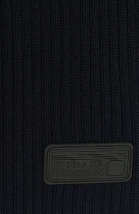 Женский шерстяной шарф PRADA темно-синего цвета по цене 26500 руб., арт. UMS337-U97-F0008-192 | Фото 2 Женский шерстяной шарф PRADA темно-синего цвета, арт. UMS337-U97-F0008-192 | Фото 2