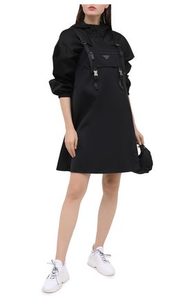 Женские текстильные кроссовки PRADA белого цвета по цене 62000 руб., арт. 1E451M-3KK5-F0009-015 | Фото 2 Женские текстильные кроссовки PRADA белого цвета, арт. 1E451M-3KK5-F0009-015 | Фото 2