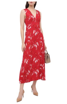 Женское платье PRADA красного цвета по цене 165000 руб., арт. P3B23-1XFF-F0011-202 | Фото 2 Женское платье PRADA красного цвета, арт. P3B23-1XFF-F0011-202 | Фото 2