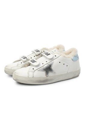 Детские кожаные кеды GOLDEN GOOSE DELUXE BRAND белого цвета по цене 22550 руб., арт. GYF00111.F000431 | Фото 1 Детские кожаные кеды GOLDEN GOOSE DELUXE BRAND белого цвета, арт. GYF00111.F000431 | Фото 1