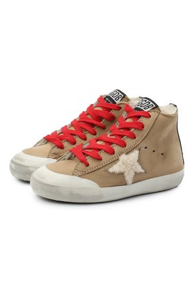 Детские кожаные кеды GOLDEN GOOSE DELUXE BRAND бежевого цвета по цене 25500 руб., арт. GYF00114.F000453 | Фото 1 Детские кожаные кеды GOLDEN GOOSE DELUXE BRAND бежевого цвета, арт. GYF00114.F000453 | Фото 1