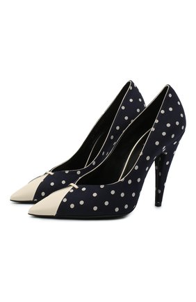 Женская текстильные туфли lola SAINT LAURENT синего цвета по цене 54950 руб., арт. 637808/14T10 | Фото 1 Женская текстильные туфли lola SAINT LAURENT синего цвета, арт. 637808/14T10 | Фото 1