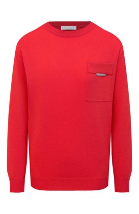 Женский кашемировый пуловер BRUNELLO CUCINELLI красного цвета по цене 99500 руб., арт. M12170000 | Фото 1 Женский кашемировый пуловер BRUNELLO CUCINELLI красного цвета, арт. M12170000 | Фото 1