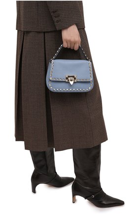 Женская сумка valentino garavani rockstud small VALENTINO голубого цвета по цене 110500 руб., арт. VW2B0I52/VSF | Фото 2 Женская сумка valentino garavani rockstud small VALENTINO голубого цвета, арт. VW2B0I52/VSF | Фото 2