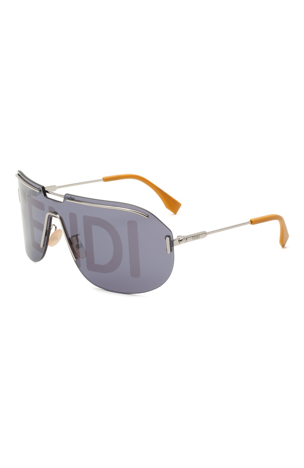 Женские солнцезащитные очки FENDI черного цвета, арт. M0098 KU2 | Фото 1 (Тип очков: С/з; Очки форма: Маска; Оптика Гендер: оптика-женское)