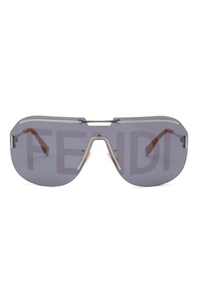 Женские солнцезащитные очки FENDI черного цвета, арт. M0098 KU2 | Фото 3 (Тип очков: С/з; Очки форма: Маска; Оптика Гендер: оптика-женское)