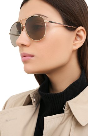 Женские солнцезащитные очки GUCCI светло-коричневого цвета по цене 33700 руб., арт. GG0832S 004 | Фото 2 Женские солнцезащитные очки GUCCI светло-коричневого цвета, арт. GG0832S 004 | Фото 2