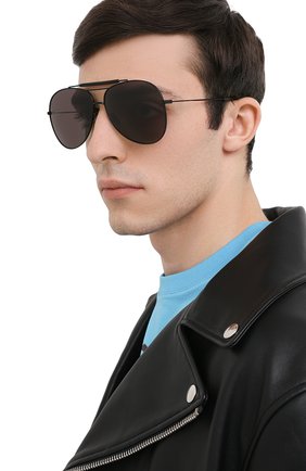 Женские солнцезащитные очки SAINT LAURENT черного цвета по цене 35900 руб., арт. CLASSIC 11 0VER 002 | Фото 3 Женские солнцезащитные очки SAINT LAURENT черного цвета, арт. CLASSIC 11 0VER 002 | Фото 3 (Тип очков: С/з; Очки форма: Авиаторы; Оптика Гендер: оптика-унисекс)