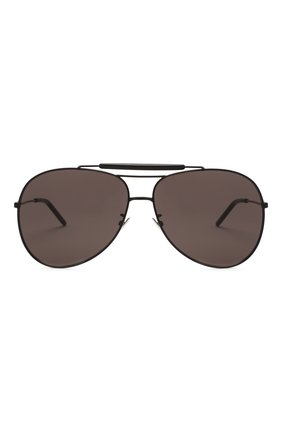Женские солнцезащитные очки SAINT LAURENT черного цвета по цене 35900 руб., арт. CLASSIC 11 0VER 002 | Фото 4 Женские солнцезащитные очки SAINT LAURENT черного цвета, арт. CLASSIC 11 0VER 002 | Фото 4 (Тип очков: С/з; Очки форма: Авиаторы; Оптика Гендер: оптика-унисекс)