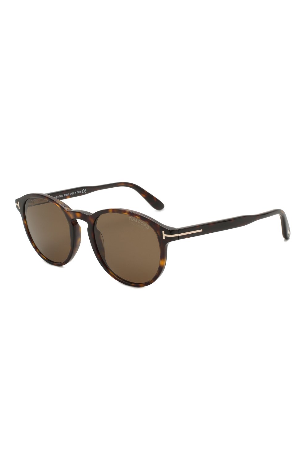 Мужские солнцезащитные очки TOM FORD коричневого цвета, арт. TF834 52M | Фото 1 (Тип очков: С/з; Очки форма: Круглые; Оптика Гендер: оптика-унисекс)