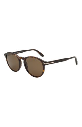 Мужские солнцезащитные очки TOM FORD коричневого цвета, арт. TF834 52M | Фото 1 (Тип очков: С/з; Очки форма: Круглые; Оптика Гендер: оптика-унисекс)