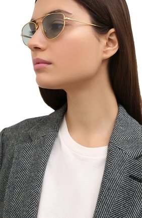 Женские солнцезащитные очки RAY-BAN бирюзового цвета по цене 11700 руб., арт. 3668-001/Q5 | Фото 2 Женские солнцезащитные очки RAY-BAN бирюзового цвета, арт. 3668-001/Q5 | Фото 2