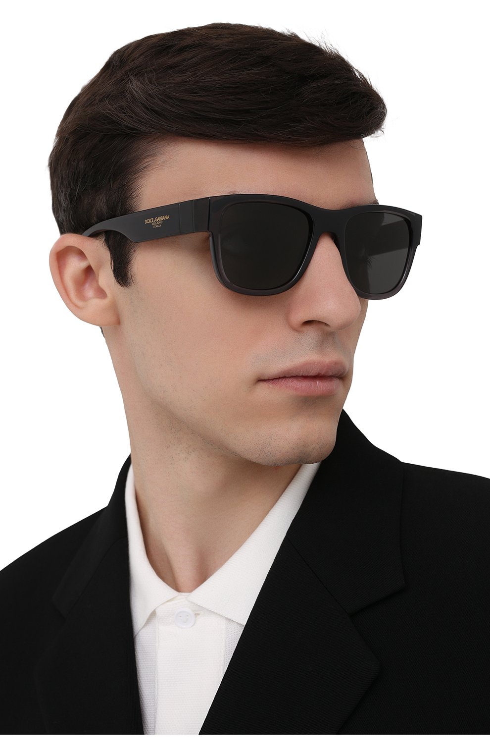 Мужские солнцезащитные очки DOLCE & GABBANA черного цвета по цене 16300 руб., арт. 6132-325787 | Фото 2 Мужские солнцезащитные очки DOLCE & GABBANA черного цвета, арт. 6132-325787 | Фото 2