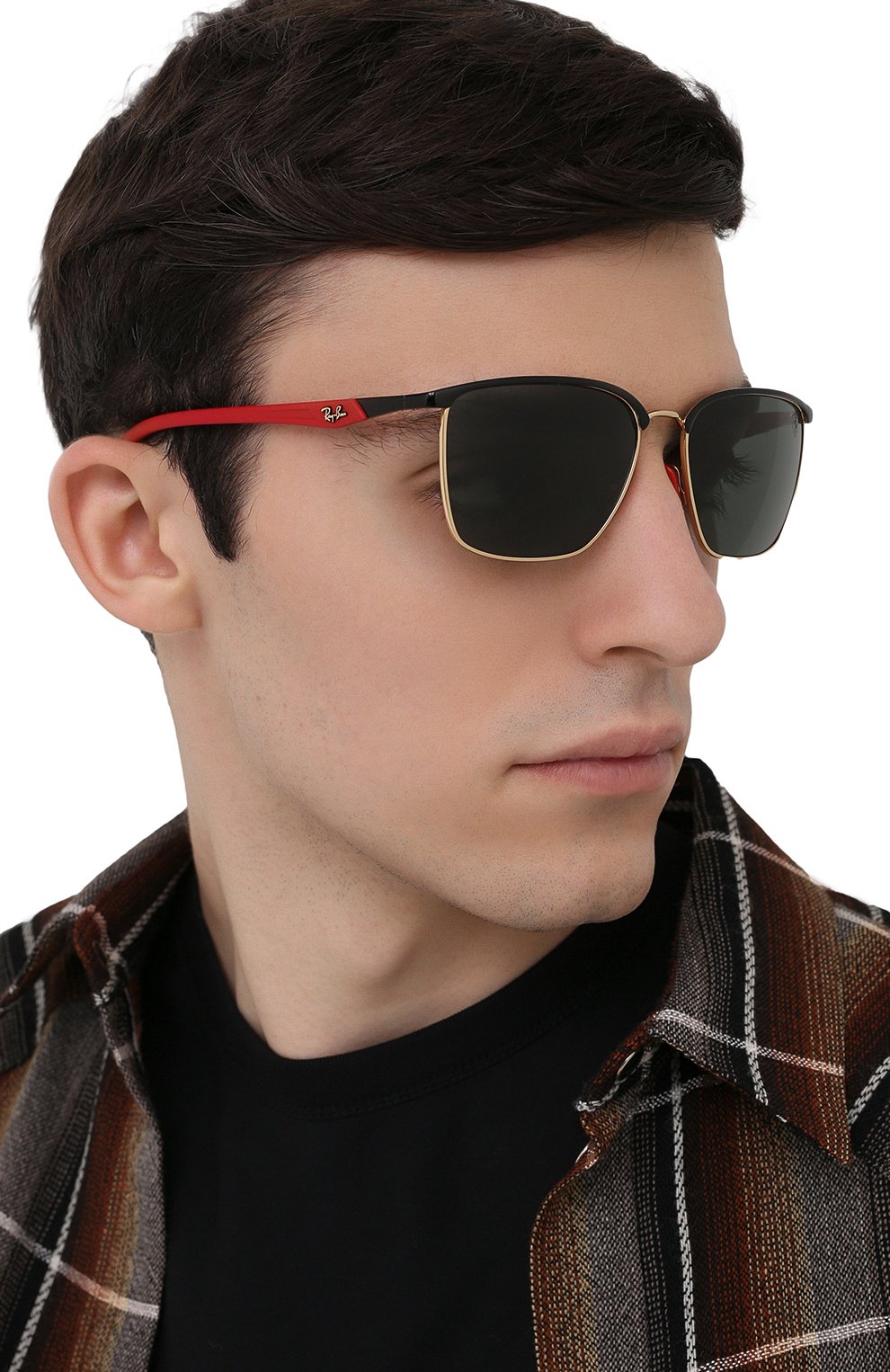 Мужские солнцезащитные очки RAY-BAN черного цвета по цене 11900 руб., арт. 3673M-F06171 | Фото 2 Мужские солнцезащитные очки RAY-BAN черного цвета, арт. 3673M-F06171 | Фото 2