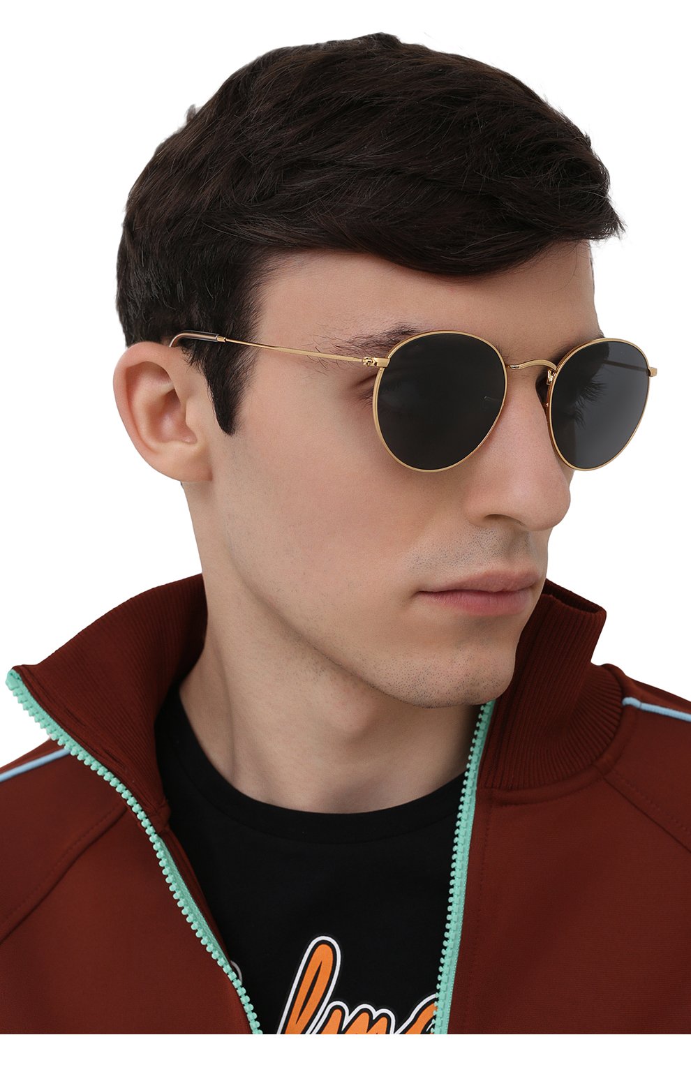 Женские солнцезащитные очки RAY-BAN золотого цвета по цене 0 руб., арт. 3447-9196R5 | Фото 3 Женские солнцезащитные очки RAY-BAN золотого цвета, арт. 3447-9196R5 | Фото 3 (Кросс-КТ: С/з-унисекс; Региональные ограничения белый список (Axapta Mercury): RU; Тип очков: С/з; Очки форма: Круглые; Оптика Гендер: оптика-унисекс)