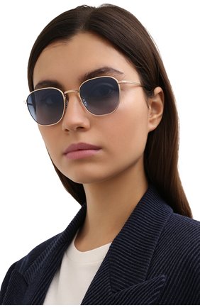 Женские солнцезащитные очки THE ROW X OLIVER PEOPLES синего цвета, арт. 1230ST-5035Q8 | Фото 2 (Тип очков: С/з; Оптика Гендер: оптика-унисекс; Очки форма: Круглые)
