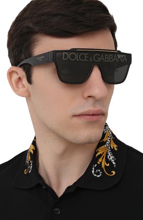 Мужские солнцезащитные очки DOLCE & GABBANA черного цвета по цене 19500 руб., арт. 6125-501/M | Фото 2 Мужские солнцезащитные очки DOLCE & GABBANA черного цвета, арт. 6125-501/M | Фото 2 (Очки форма: Маска, D-форма; Тип очков: С/з; Оптика Гендер: оптика-мужское)