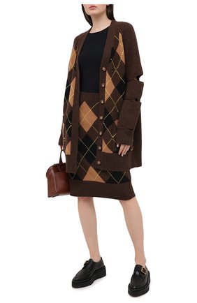 Женская юбка из шерсти и кашемира BURBERRY коричневого цвета по цене 57000 руб., арт. 8037242 | Фото 2 Женская юбка из шерсти и кашемира BURBERRY коричневого цвета, арт. 8037242 | Фото 2