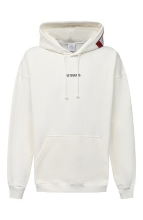 Женский хлопковое худи VETEMENTS белого цвета по цене 63350 руб., арт. UE51TR550W 1601/M | Фото 1 Женский хлопковое худи VETEMENTS белого цвета, арт. UE51TR550W 1601/M | Фото 1