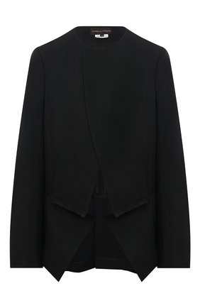 Женский шерстяной жакет COMME DES GARCONS черного цвета по цене 128500 руб., арт. GF-J018-051 | Фото 1 Женский шерстяной жакет COMME DES GARCONS черного цвета, арт. GF-J018-051 | Фото 1