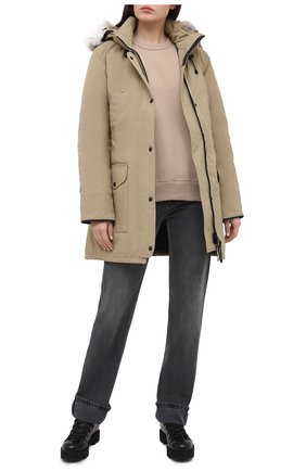 Женская пуховая парка trillium CANADA GOOSE бежевого цвета по цене 106500 руб., арт. 6660L | Фото 2 Женская пуховая парка trillium CANADA GOOSE бежевого цвета, арт. 6660L | Фото 2