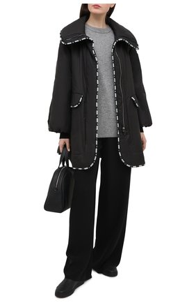 Женское пальто GIORGIO ARMANI черного цвета по цене 296000 руб., арт. 1SH0C054/T02DE | Фото 2 Женское пальто GIORGIO ARMANI черного цвета, арт. 1SH0C054/T02DE | Фото 2