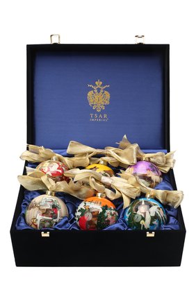 Набор из шести елочных игрушек рождество TSAR разноцветного цвета, арт. 680546 | Фото 1