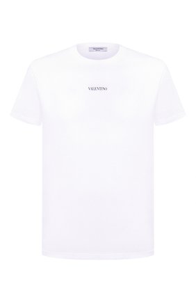 Мужская хлопковая футболка VALENTINO белого цвета по цене 29950 руб., арт. VV3MG10V738 | Фото 1 Мужская хлопковая футболка VALENTINO белого цвета, арт. VV3MG10V738 | Фото 1