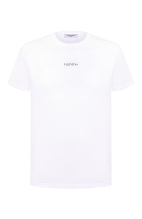 Мужская хлопковая футболка VALENTINO белого цвета, арт. VV3MG10V738 | Фото 1 (Длина (для топов): Стандартные; Материал внешний: Хлопок; Стили: Кэжуэл; Мужское Кросс-КТ: Футболка-одежда; Рукава: Короткие; Принт: С принтом; Региональные ограничения белый список (Axapta Mercury): RU)