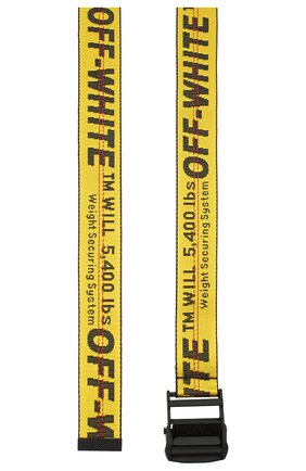 Мужской текстильный ремень OFF-WHITE желтого цвета по цене 16850 руб., арт. 0MRB012R21FAB001 | Фото 2 Мужской текстильный ремень OFF-WHITE желтого цвета, арт. 0MRB012R21FAB001 | Фото 2