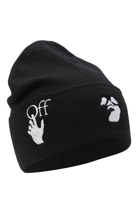 Мужская шерстяная шапка OFF-WHITE черного цвета по цене 18450 руб., арт. 0MLC012R21KNI001 | Фото 1 Мужская шерстяная шапка OFF-WHITE черного цвета, арт. 0MLC012R21KNI001 | Фото 1