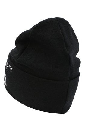 Мужская шерстяная шапка OFF-WHITE черного цвета по цене 18450 руб., арт. 0MLC012R21KNI001 | Фото 2 Мужская шерстяная шапка OFF-WHITE черного цвета, арт. 0MLC012R21KNI001 | Фото 2