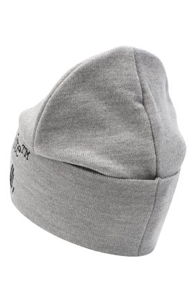 Мужская шерстяная шапка OFF-WHITE серого цвета по цене 17700 руб., арт. 0MLC012R21KNI001 | Фото 2 Мужская шерстяная шапка OFF-WHITE серого цвета, арт. 0MLC012R21KNI001 | Фото 2