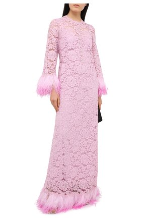 Женское платье из хлопка и вискозы DOLCE & GABBANA светло-розового цвета по цене 599500 руб., арт. F6I7DZ/HLMEA | Фото 2 Женское платье из хлопка и вискозы DOLCE & GABBANA светло-розового цвета, арт. F6I7DZ/HLMEA | Фото 2 (Стили: Гламурный; Материал внешний: Вискоза, Хлопок; Рукава: Длинные; Женское Кросс-КТ: Платье-одежда; Случай: Вечерний; Длина Ж (юбки, платья, шорты): Макси; Материал подклада: Шелк; Региональные ограничения белый список (Axapta Mercury): RU)
