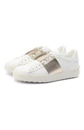 Женские кожаные кеды valentino garavani open VALENTINO золотого цвета по цене 47050 руб., арт. VW2S0781/FLR | Фото 1 Женские кожаные кеды valentino garavani open VALENTINO золотого цвета, арт. VW2S0781/FLR | Фото 1