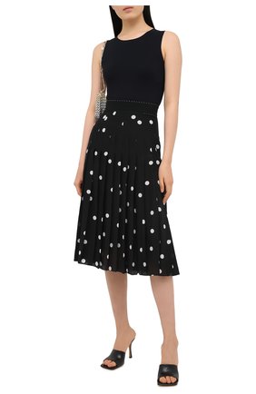 Женская шелковая юбка DOLCE & GABBANA черно-белого цвета по цене 99500 руб., арт. J4036T/HS15T | Фото 2 Женская шелковая юбка DOLCE & GABBANA черно-белого цвета, арт. J4036T/HS15T | Фото 2