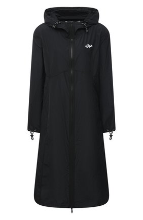 Женский плащ OFF-WHITE черного цвета по цене 94000 руб., арт. 0WVL011R21FAB001 | Фото 1 Женский плащ OFF-WHITE черного цвета, арт. 0WVL011R21FAB001 | Фото 1 (Материал внешний: Синтетический материал; Стили: Классический; Рукава: Длинные; Длина (верхняя одежда): Длинные)
