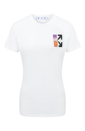 Женская хлопковая футболка OFF-WHITE белого цвета по цене 26050 руб., арт. 0WAA040R21JER001 | Фото 1 Женская хлопковая футболка OFF-WHITE белого цвета, арт. 0WAA040R21JER001 | Фото 1