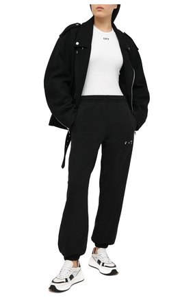 Женская хлопковая футболка OFF-WHITE белого цвета по цене 23350 руб., арт. 0WAA065R21JER001 | Фото 2 Женская хлопковая футболка OFF-WHITE белого цвета, арт. 0WAA065R21JER001 | Фото 2