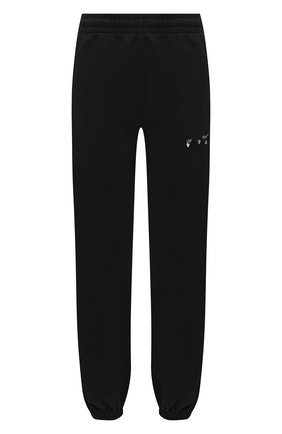 Женские хлопковые джоггеры OFF-WHITE черного цвета по цене 33100 руб., арт. 0WCH006R21JER001 | Фото 1 Женские хлопковые джоггеры OFF-WHITE черного цвета, арт. 0WCH006R21JER001 | Фото 1