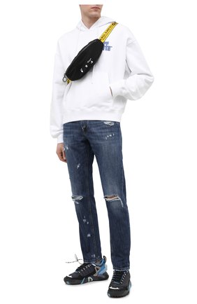 Мужская поясная сумка OFF-WHITE черного цвета по цене 37950 руб., арт. 0MN0003R21FAB001 | Фото 2 Мужская поясная сумка OFF-WHITE черного цвета, арт. 0MN0003R21FAB001 | Фото 2