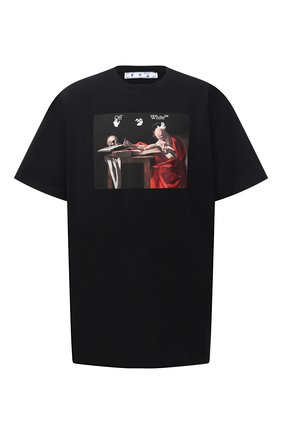 Мужская хлопковая футболка OFF-WHITE черного цвета по цене 24650 руб., арт. 0MAA038R21JER003 | Фото 1 Мужская хлопковая футболка OFF-WHITE черного цвета, арт. 0MAA038R21JER003 | Фото 1