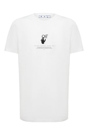Мужская хлопковая футболка OFF-WHITE белого цвета по цене 26050 руб., арт. 0MAA027R21JER008 | Фото 1 Мужская хлопковая футболка OFF-WHITE белого цвета, арт. 0MAA027R21JER008 | Фото 1
