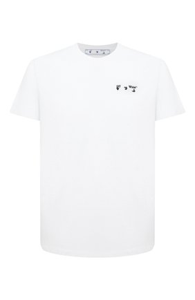 Мужская хлопковая футболка OFF-WHITE белого цвета по цене 17700 руб., арт. 0MAA027R21JER001 | Фото 1 Мужская хлопковая футболка OFF-WHITE белого цвета, арт. 0MAA027R21JER001 | Фото 1
